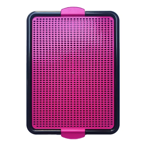 Sanitário Higiênico Com Grade Cães Xixi Pet Banheiro Canino Cor Rosa Foto 1