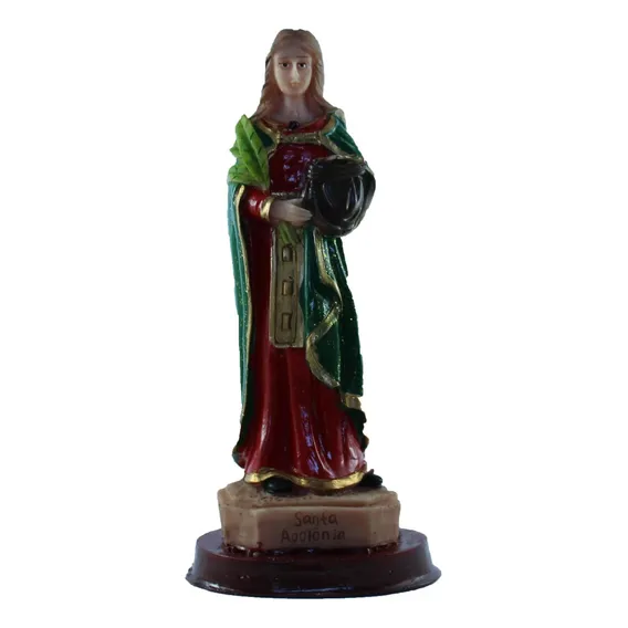 Santa Apolonia Escultura Em Resina 15 Cm Foto 1