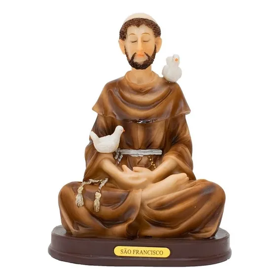 São Francisco Meditando 18.5cm - Enfeite Resina Foto 1