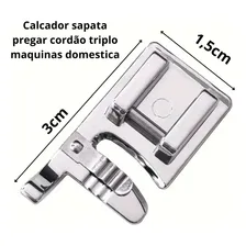 Sapata Calcador Para Pregar Cordão Triplo Costura Domestica Foto mini 3