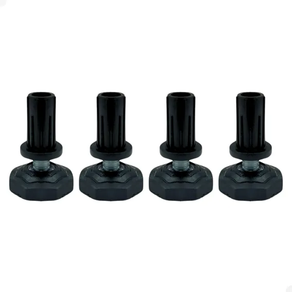 Sapata Niveladora Para Móveis Pé Pezinho Para Moveis Kit 4 Cor Preto Foto 1