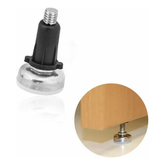 Sapata Pé Nivelador Pequeno Com Bucha 1/4x22mm - 100 Pçs Foto 1