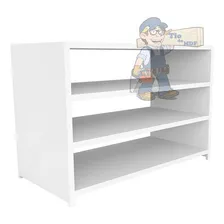 Sapateira Branco 100x70x40cm Nicho Organizador Sapato Mdf Foto mini  3