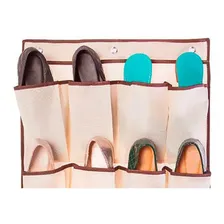 Sapateira De Porta Parede Closet Tnt 10 Pares Bege Secalux Foto mini 2