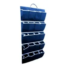 Sapateira Organizadora Pendurável Atrás Porta 20 Bolsos Cor Azul Foto mini 2