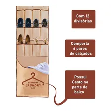 Sapateira Porta Entrada Com 12 Divis贸rias Organizadora Cor Bege Foto mini 4