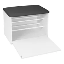 Sapateira Puff Baú Organizador Sapato Plasmobile 65cm Branco Foto mini  3