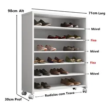 Sapateira Vertical Panamá Multiuso Branco Com RodÃzio Foto mini 4