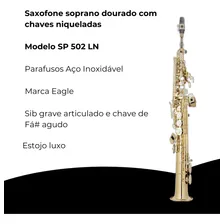 Sax Soprano Eagle Sp502ln Laqueado Chaves Niqueladas Foto mini 2