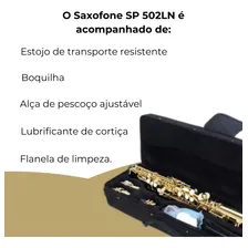 Sax Soprano Eagle Sp502ln Laqueado Chaves Niqueladas Foto mini 4
