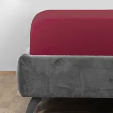 SBX Rubi Cor Vermelho Jogo Cama Lençol Malha Casal 3 Peças Foto mini 4