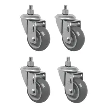 Schioppa Gle 312 Bp 4 RodÃzios Giratório Espiga Parafuso Pvc 3 Polegadas Foto mini 1