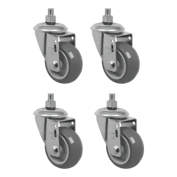 Schioppa Gle 312 Bp 4 RodÃzios Giratório Espiga Parafuso Pvc 3 Polegadas Foto 1