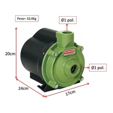 Schneider BCR-2010 bomba centrífuga verde 220V 60 Hz Foto mini  3