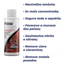 Seachem Prime 100ml Condicionador Remove Cloro Am么nia Top Foto mini 4