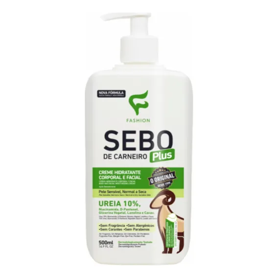 Sebo Carneiro Fashion Creme Hidratante Corporal Facial 500ml Fashion Cosméticos Foto 1