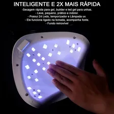 Secador Cabine Uv-led 48w 24 Leds Estufa Secagem Gel Foto mini  3