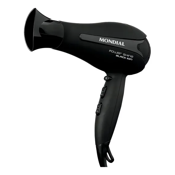 Secador De Cabelos Power Shine Sc13 Black Ion Mondial 110v Foto 1
