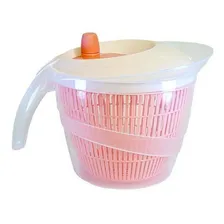 Secador De Salada Plasutil Branco Rosa Prático Foto mini 1