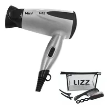Secador Mini Dobrável Professional 1200w Prata Lizz Bivolt Cor Cinza 110V/220V Foto mini 1