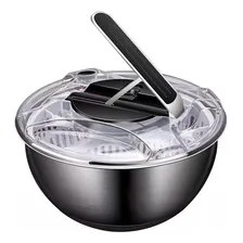 Secador Secadora Seca Alface Lavador Centrifuga Salada Cozinha Verduras Legumes Aço Inox Foto mini 1