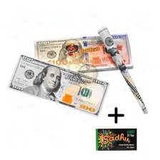 Seda Nota 100 Dólares Honeypuff Dólar - 24 Folhas + Piteiras Foto  mini 1