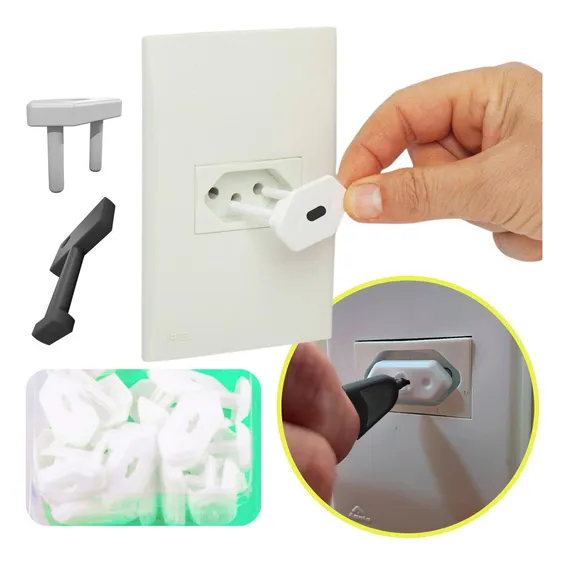 Segurança Para Seu Bebe Kit Protetor Tomada Anti Choque Foto 1