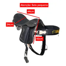 Sela Cela Vaquejada Completa Barata Cachoeirinha 14 Polegadas Cor Preto Foto mini 2