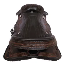 Sela Laço Cumprido Couro Entalhado Profissional Cor Preto Foto mini 4