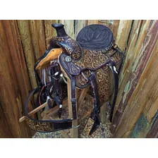 Sela Quarto De Milha Prova De Laço Profissional Competição Cor Marrom-escuro Foto mini  2