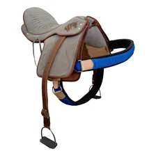Sela Vaquejada Selote Cachoeirinha Campo Cavalgada Arreio Cor Sela Cinza E Conjunto Azul Foto mini  2