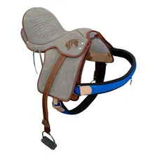 Sela Vaquejada Selote Cachoeirinha Campo Cavalgada Arreio Cor Sela Cinza E Conjunto Azul Foto  mini 1