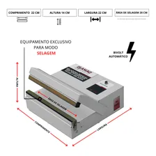 Seladora Manual 20 Cm Para Embalagem Plástica Isamaq Seladora IM200ST Bivolt Foto mini 2
