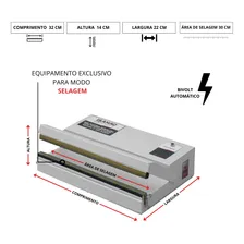 Seladora Manual 30cm Para Embalagens Plásticas 110v/220v Isamaq Seladora IM300ST Foto mini 2