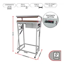 Seladora para Tnt Pedal 50 Cm Isamaq Seladora IP500TNT 220v Foto mini 2