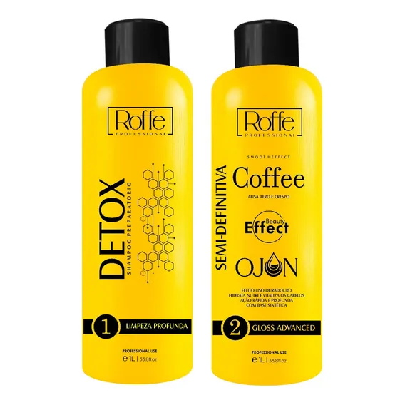 Selagem Escova Progressiva Coffee Alisa Afro E Crespo 2x1l Foto 1