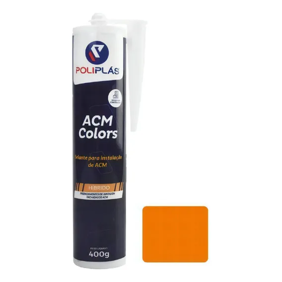 Selante Adesivo Silicone Pu Polímero Híbrido Acm Laranja Foto 1