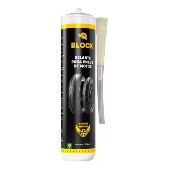 Selante Para Pneus Moto 300ml Com E Sem Câmara Block Selante Foto 1