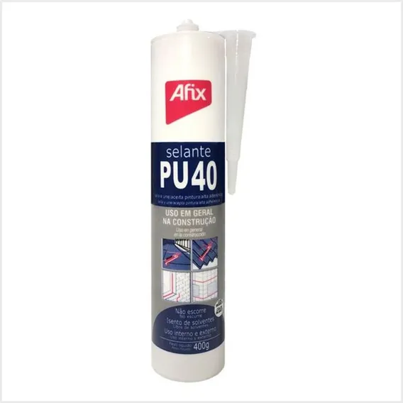 Selante Pu Afix cinza 400g Foto 1