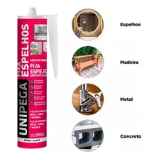 Selante Pu Fixa Espelho Branco 280ml Unipega Foto mini 4