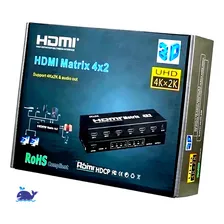 Seletor Splitter Matrix 4x2 Hdmi - Amplie Suas ConexÔes Foto mini 1