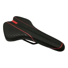 Selim Banco Bicicleta Mtb Preto Vermelho Foto  mini 1