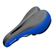 Selim Banco Bicicleta Vazado 26x17cm Manopla Azul Gts Mtb Foto mini  2