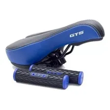 Selim Banco Bicicleta Vazado 26x17cm Manopla Azul Gts Mtb Foto mini 4