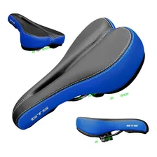 Selim Banco Bicicleta Vazado 26x17cm Manopla Azul Gts Mtb Foto  mini 1