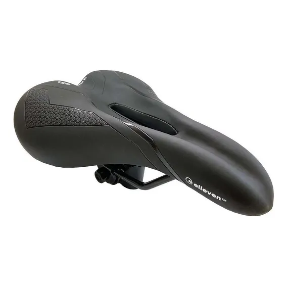Selim Bicicleta Bike Preto Mtb Vazado Gel Elleven Foto 1
