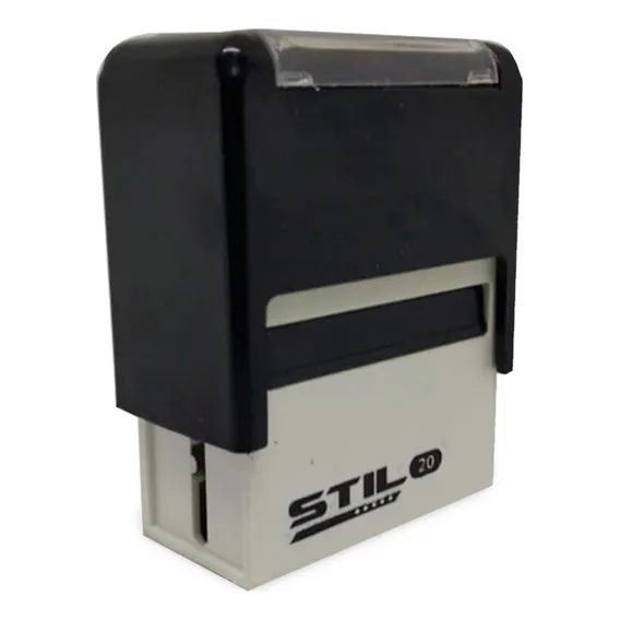 Selo Carimbo Automáticoset Papelaria Carimbo Tinta Preto Exterior Preto Foto 1