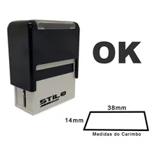 Selo Carimbo Automáticoset Papelaria Carimbo Tinta Preto Exterior Preto Foto mini 2