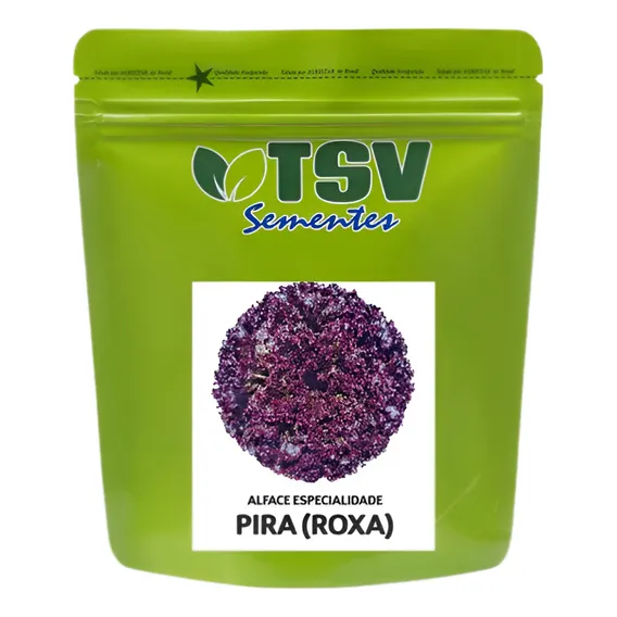 Semente Alface Pira Roxa Peletizada 2000 Sementes Tsv Foto 1