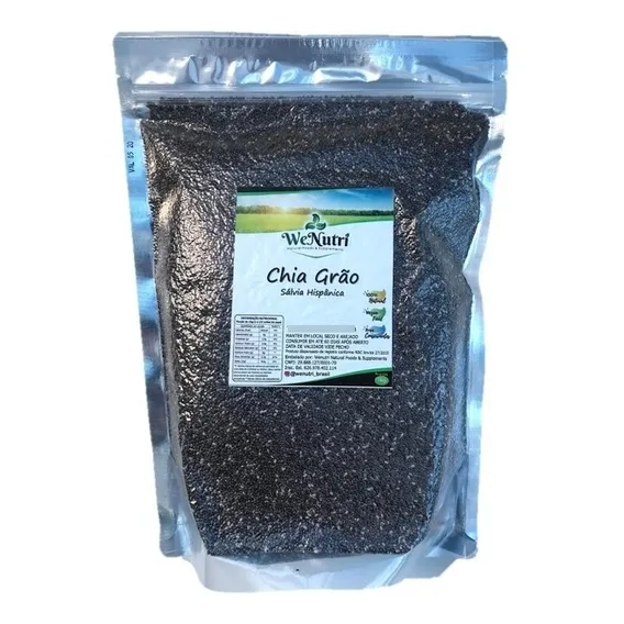 Semente De Chia Preta 1 Kg Wenutri Foto 1